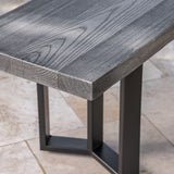 Zander Outdoor Dining Set with Dining Table and Bench/Wicker Dining Chairs by Christopher Knight Home