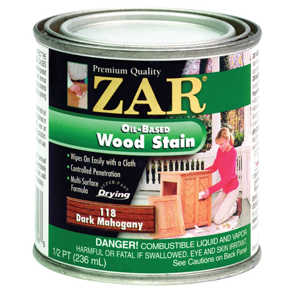 Zar 11806 1/2 Pint Dark Mahogany Zar Oil Based Wood Stain