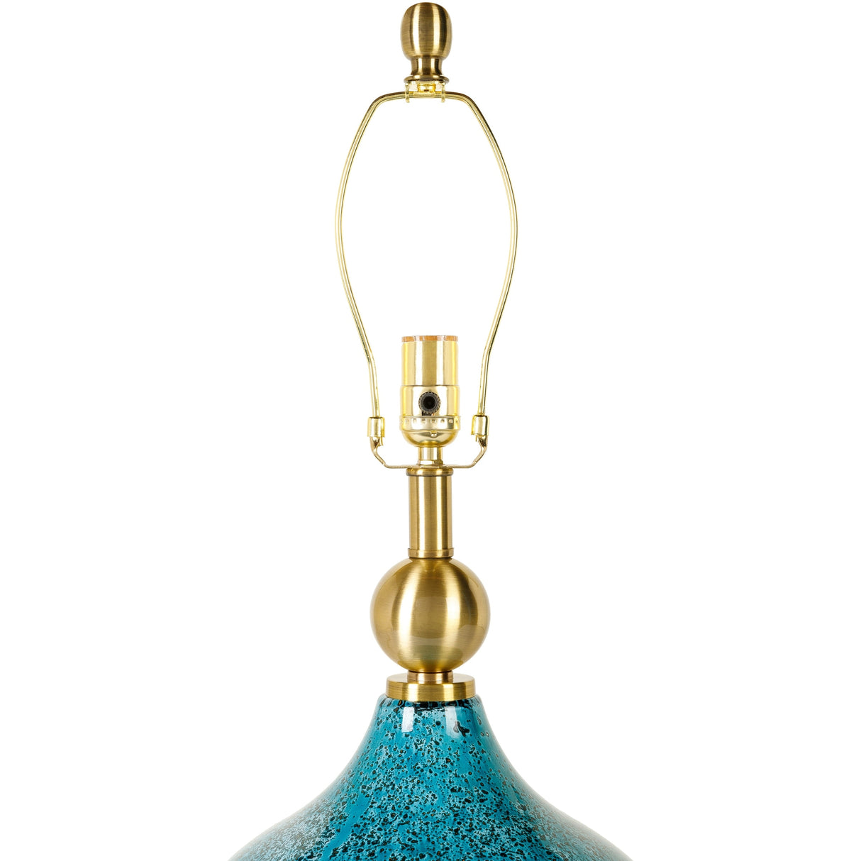 Zayaan Painted Glass Gourd Table Lamp