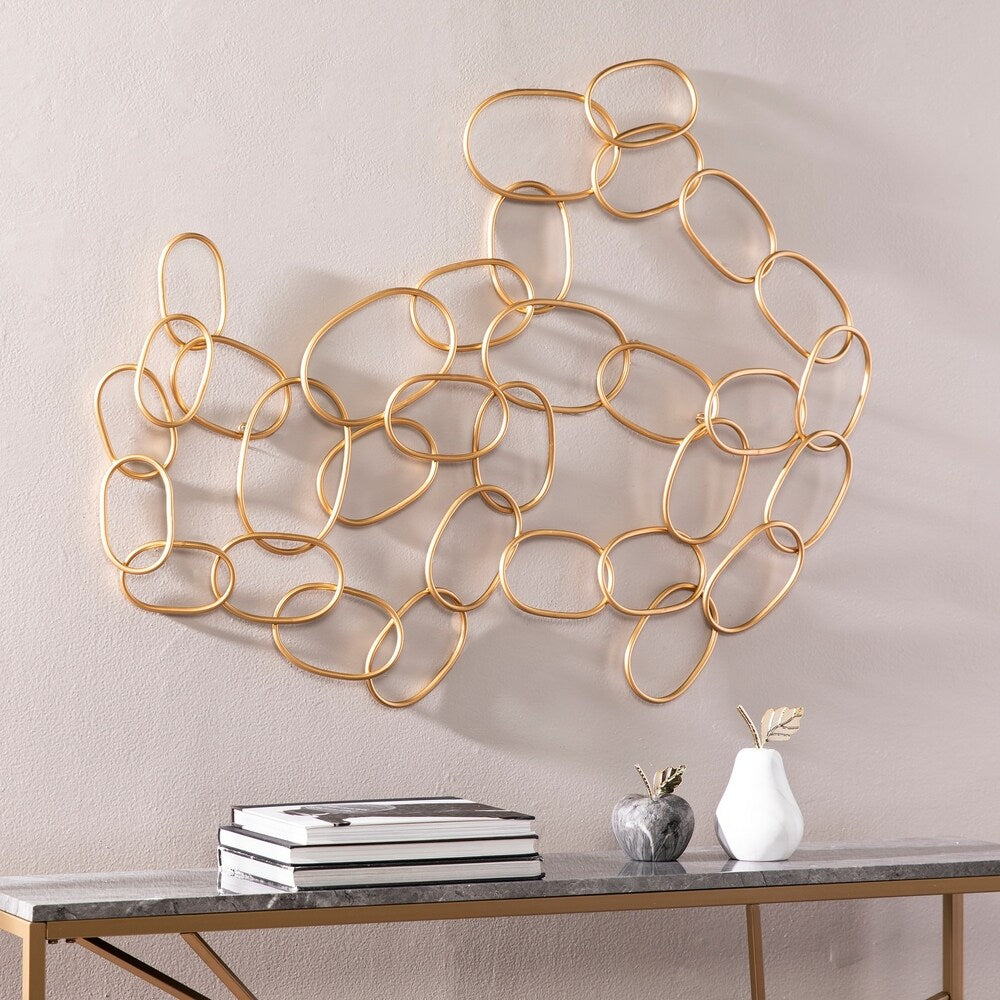 Silver Orchid Svendsen Abstract Metal Wall Sculpture