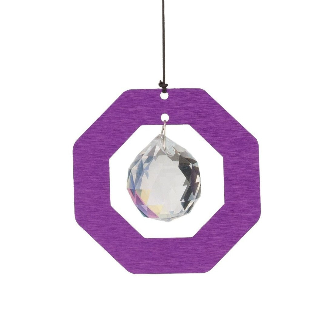 Zen Crystal Chime 22" - Purple