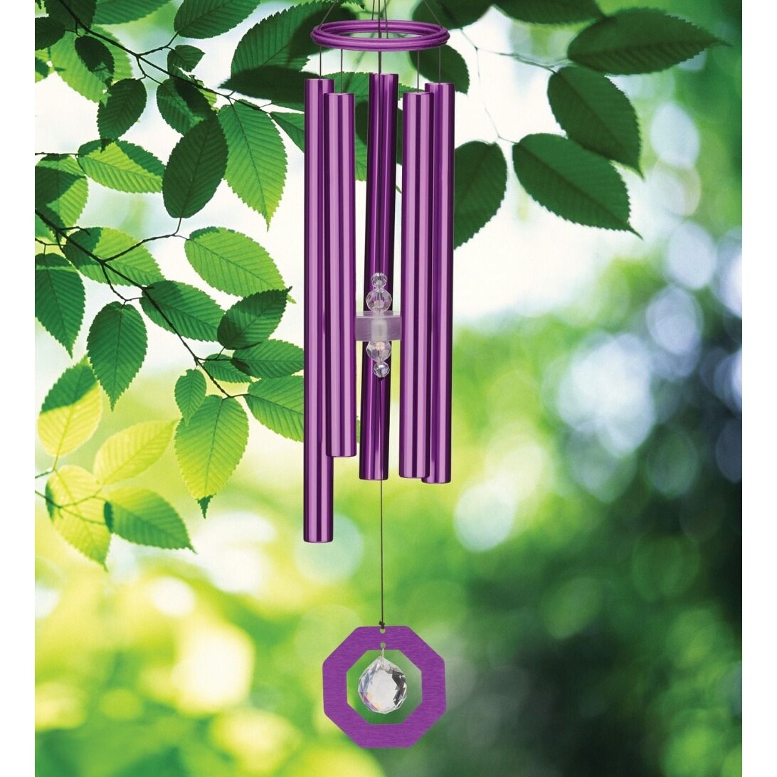 Zen Crystal Chime 22" - Purple