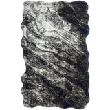 Zenith Abstract Shag Grey Area Rug
