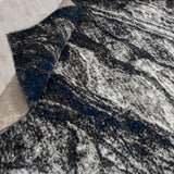 Zenith Abstract Shag Grey Area Rug