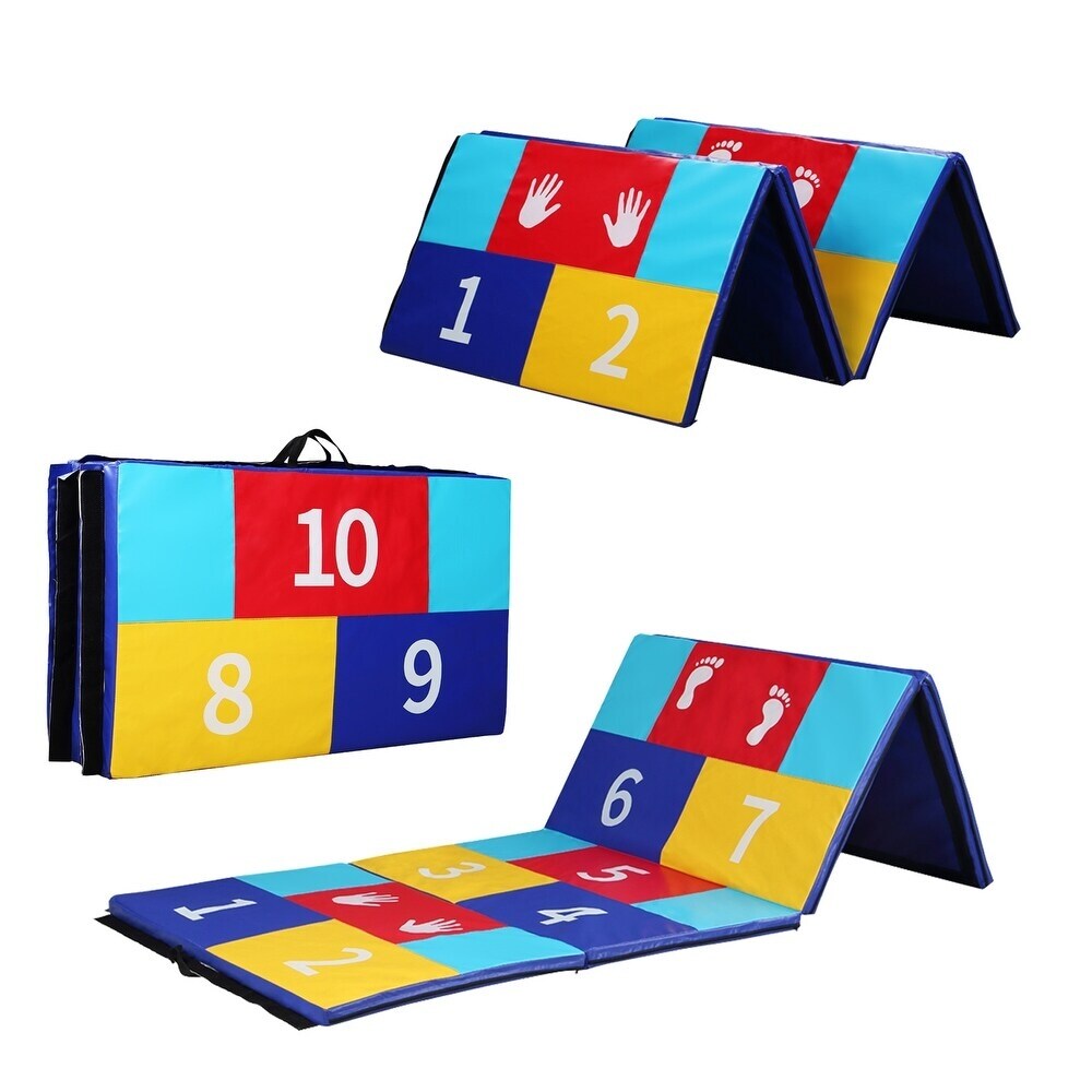 Zenova 4' x 10' x 2'' Folding Gymnastic Exercise Puzzle Play Mat