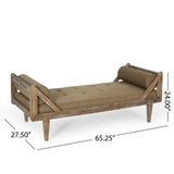 Zentner Rustic Tufted Double End Chaise Lounge by Christopher Knight Home - 65.25" L x 27.50" W x 24.00" H