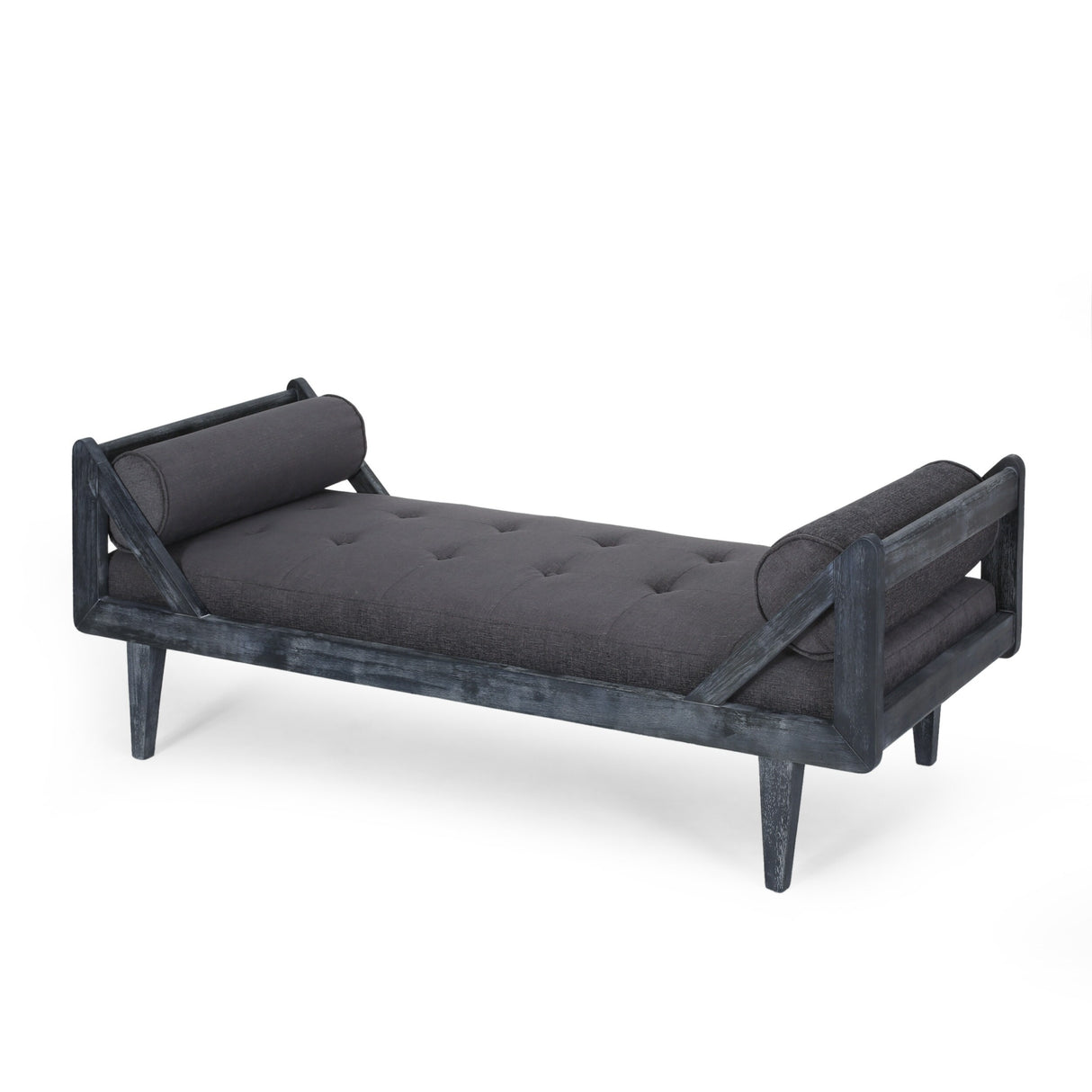 Zentner Rustic Tufted Double End Chaise Lounge by Christopher Knight Home - 65.25" L x 27.50" W x 24.00" H