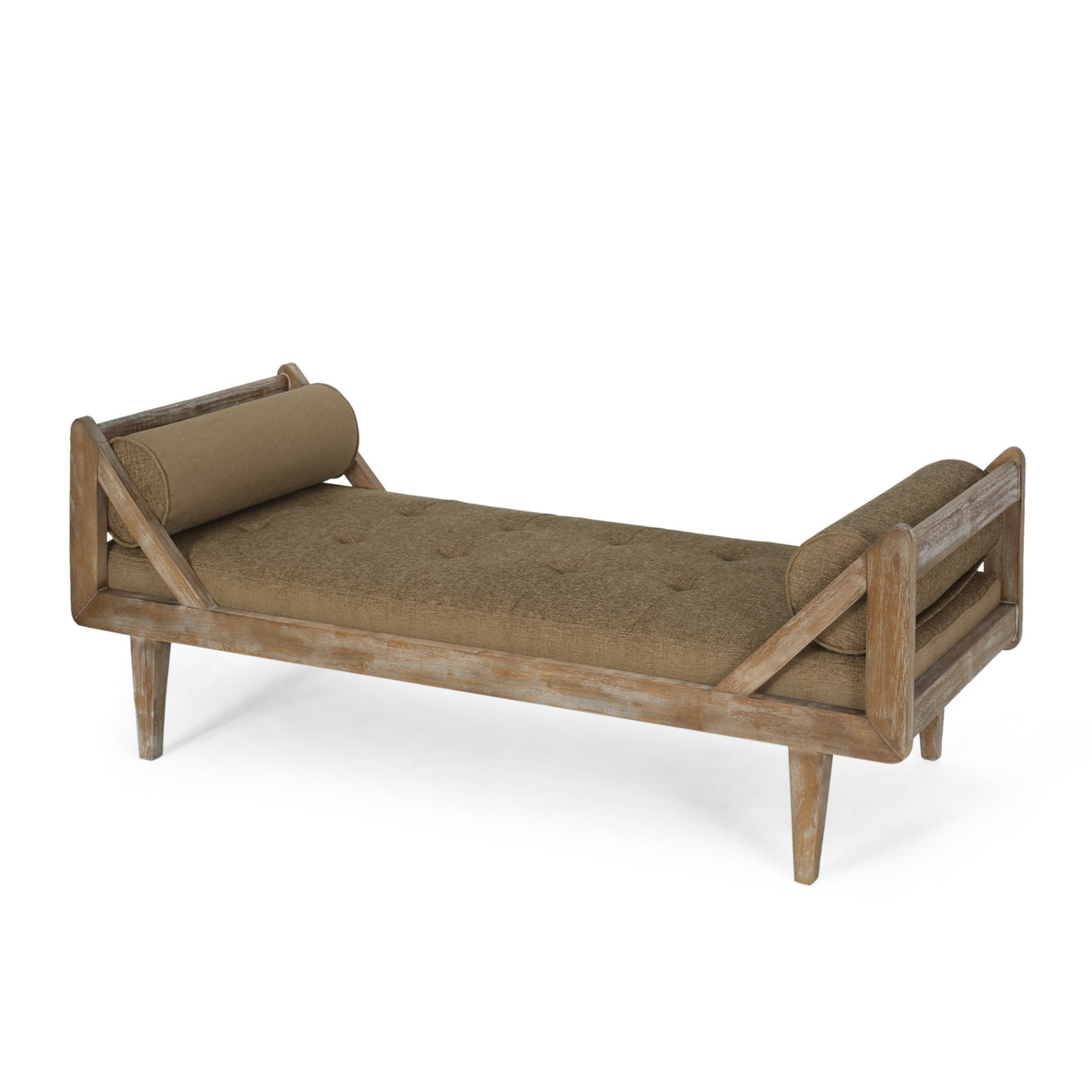 Zentner Rustic Tufted Double End Chaise Lounge by Christopher Knight Home - 65.25" L x 27.50" W x 24.00" H