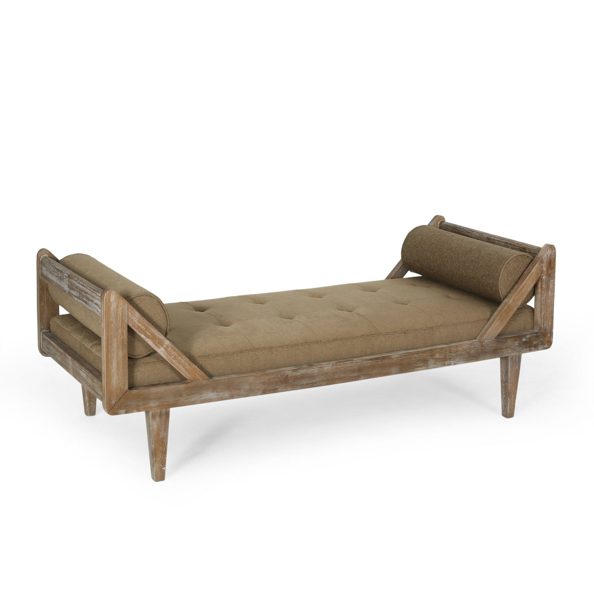 Zentner Rustic Tufted Double End Chaise Lounge by Christopher Knight Home - 65.25" L x 27.50" W x 24.00" H