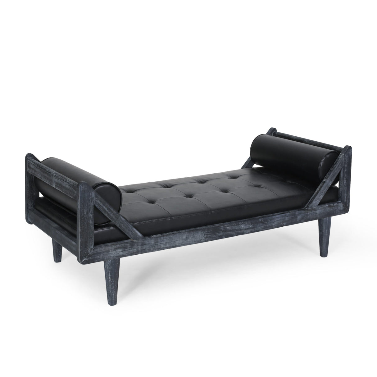 Zentner Rustic Tufted Double End Chaise Lounge by Christopher Knight Home - 65.25" L x 27.50" W x 24.00" H