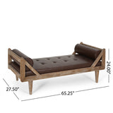 Zentner Rustic Tufted Double End Chaise Lounge by Christopher Knight Home - 65.25" L x 27.50" W x 24.00" H