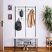 Zenvida Hall Tree Entryway Bench Shoe Storage Coat Rack Shelves Metal Frame