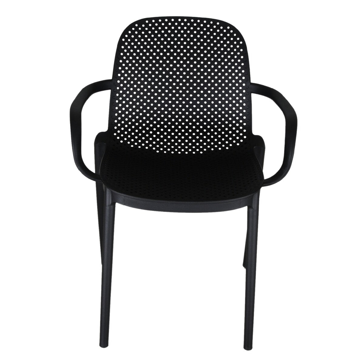 Zenvida Outdoor Dining Chair Stackable Plastic Patio Furniture Armchair (Set of 4)