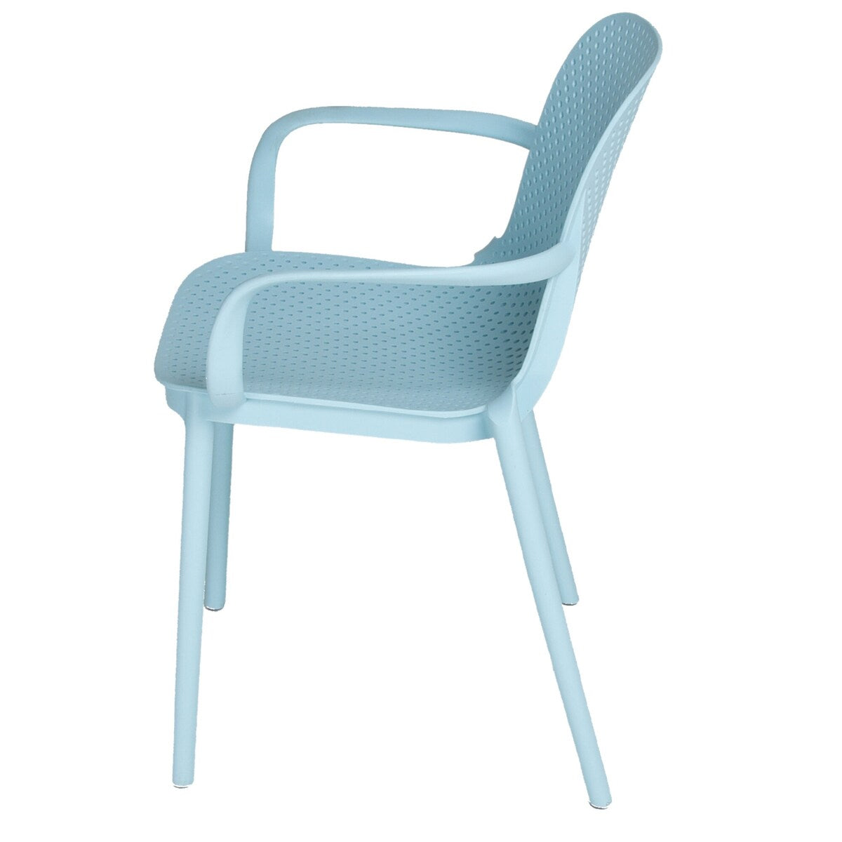 Zenvida Outdoor Dining Chair Stackable Plastic Patio Furniture Armchair (Set of 4)
