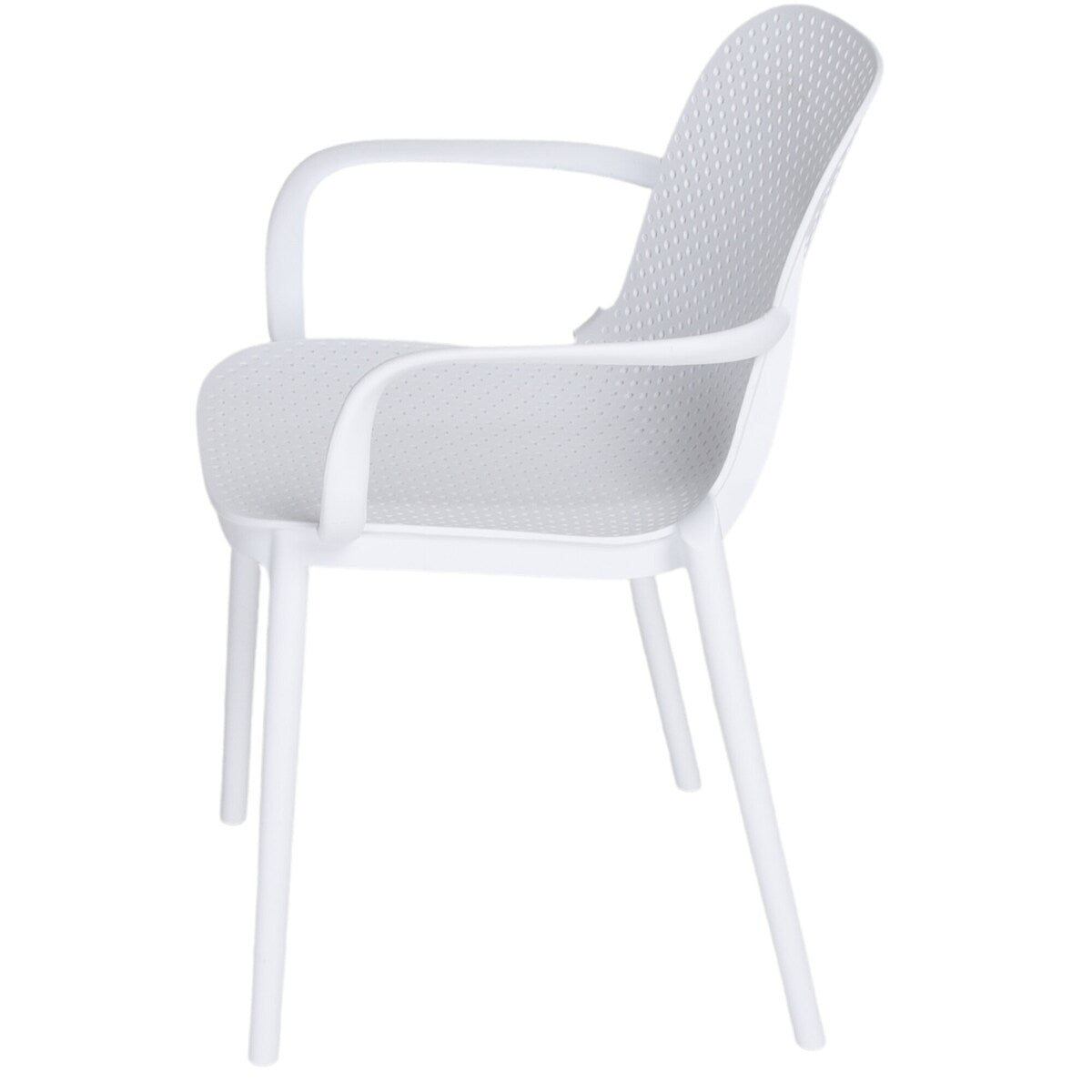 Zenvida Outdoor Dining Chair Stackable Plastic Patio Furniture Armchair (Set of 4)