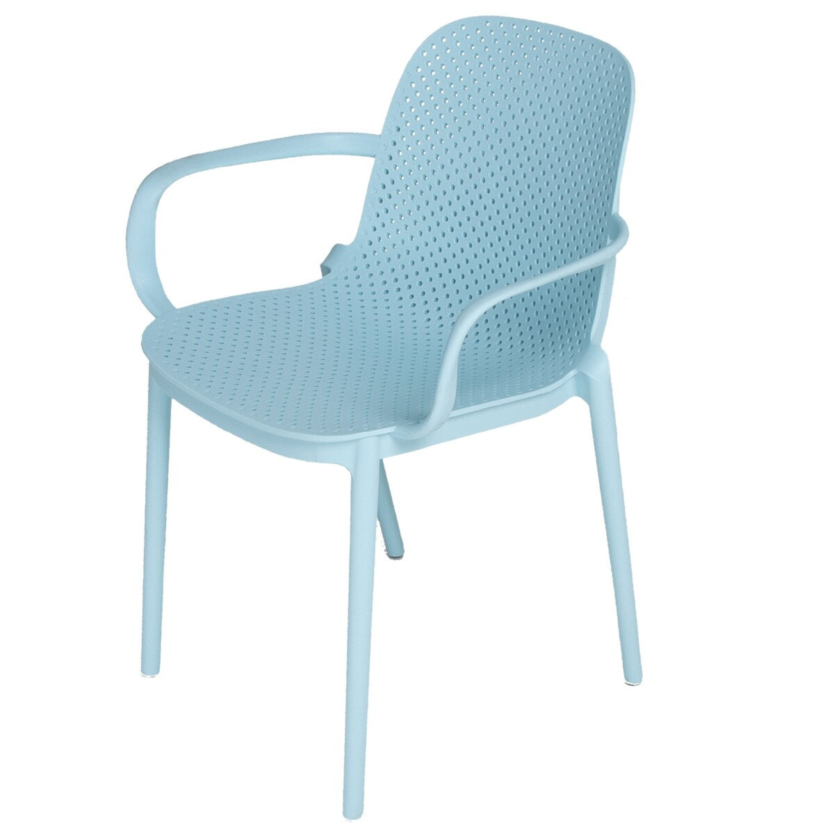 Zenvida Outdoor Dining Chair Stackable Plastic Patio Furniture Armchair (Set of 4)