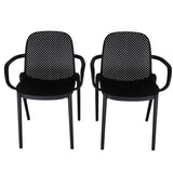 Zenvida Outdoor Dining Chair Stackable Plastic Patio Furniture Armchair (Set of 4)