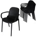 Zenvida Outdoor Dining Chair Stackable Plastic Patio Furniture Armchair (Set of 4)