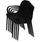 Zenvida Outdoor Dining Chair Stackable Plastic Patio Furniture Armchair (Set of 4)