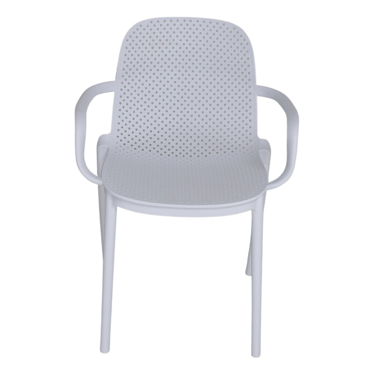 Zenvida Outdoor Dining Chair Stackable Plastic Patio Furniture Armchair (Set of 4)