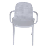 Zenvida Outdoor Dining Chair Stackable Plastic Patio Furniture Armchair (Set of 4)