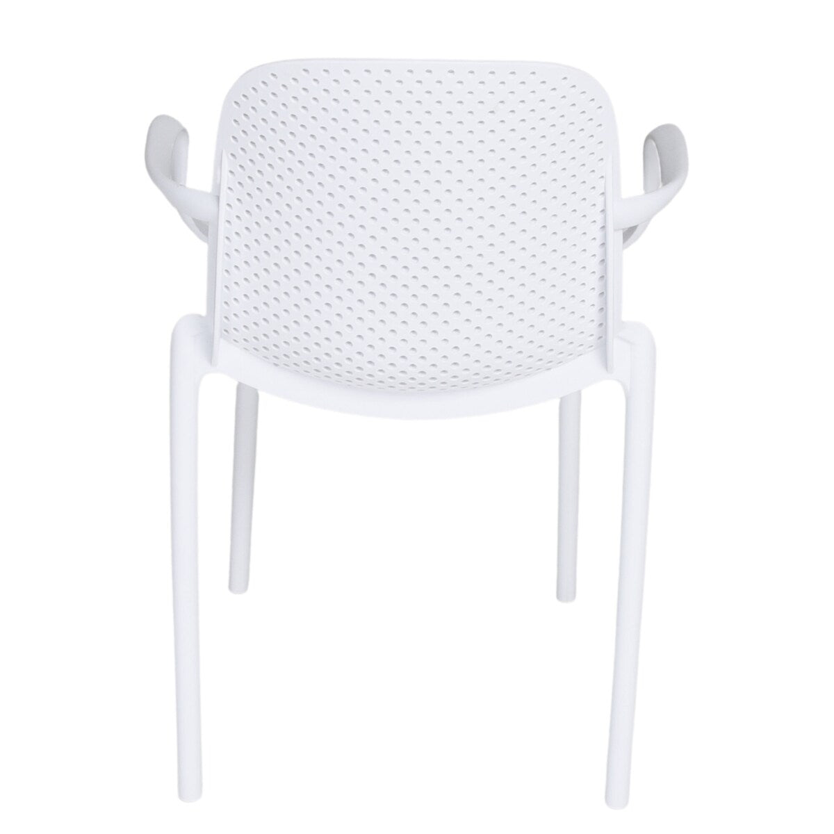 Zenvida Outdoor Dining Chair Stackable Plastic Patio Furniture Armchair (Set of 4)