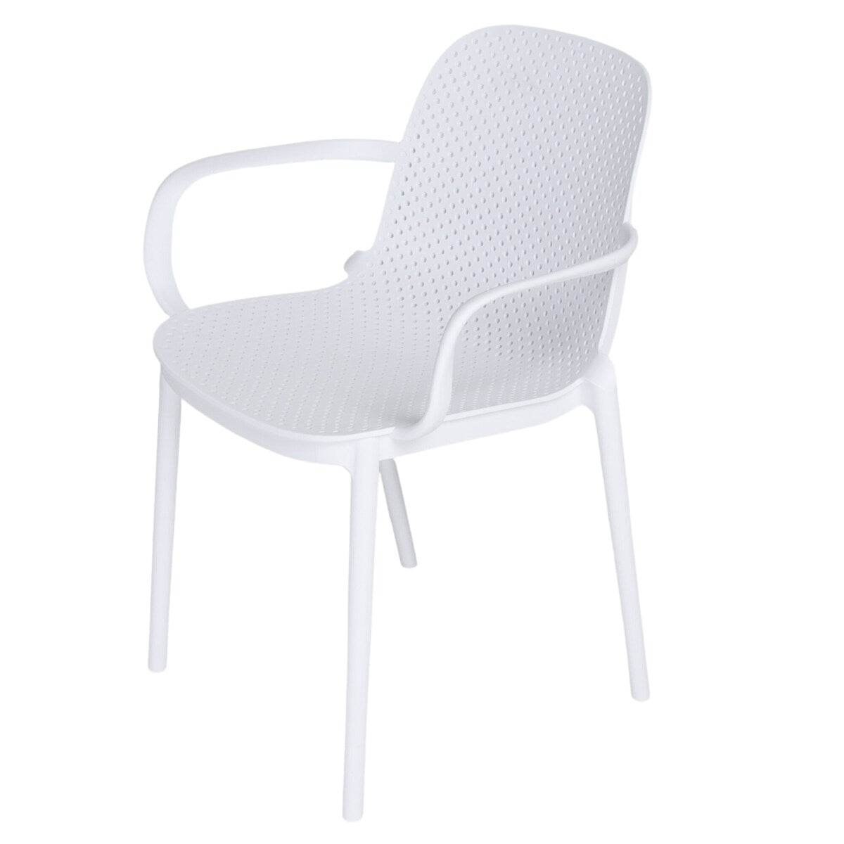Zenvida Outdoor Dining Chair Stackable Plastic Patio Furniture Armchair (Set of 4)