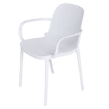 Zenvida Outdoor Dining Chair Stackable Plastic Patio Furniture Armchair (Set of 4)