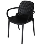 Zenvida Outdoor Dining Chair Stackable Plastic Patio Furniture Armchair (Set of 4)