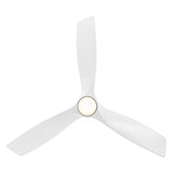 Zephyr Indoor and Outdoor 3-Blade Smart Ceiling Fan 62in with 3000K LED Light Kit and Remote Control with Wall Cradle