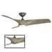 Zephyr Indoor and Outdoor 3-Blade Smart Ceiling Fan 62in with 3000K LED Light Kit and Remote Control with Wall Cradle
