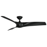 Zephyr Indoor and Outdoor 3-Blade Smart Ceiling Fan 62in with 3000K LED Light Kit and Remote Control with Wall Cradle