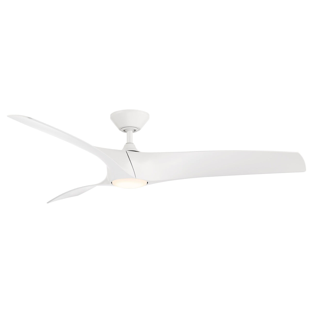 Zephyr Indoor and Outdoor 3-Blade Smart Ceiling Fan 62in with 3000K LED Light Kit and Remote Control with Wall Cradle