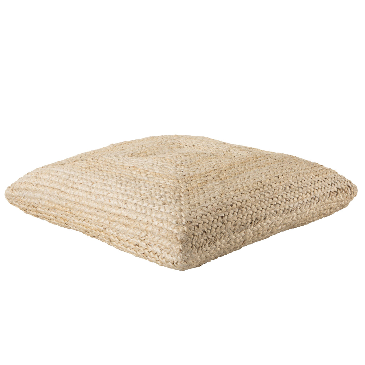 The Curated Nomad Faxon Textured Jute Pouf/ Floor Pillow