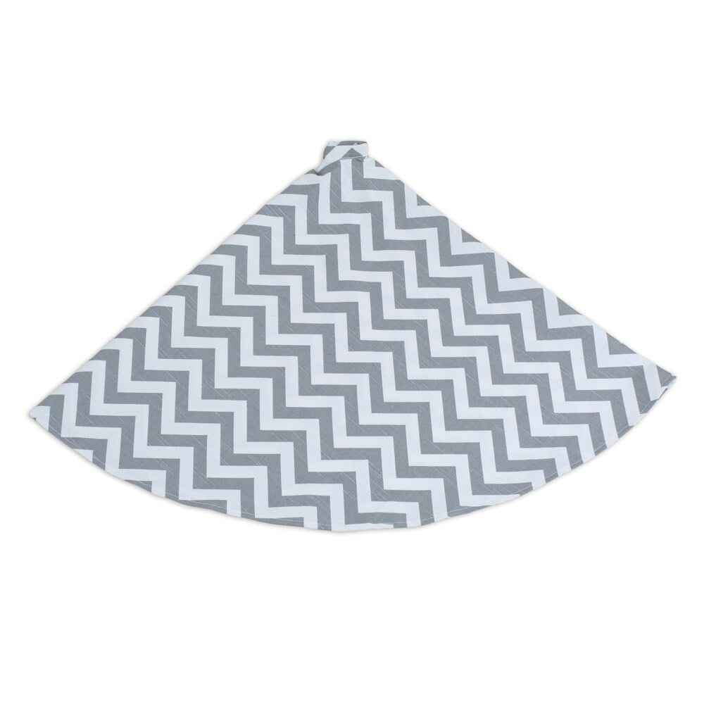 Zig Zag Ash 53-inch Round, Hemmed Tree Skirt