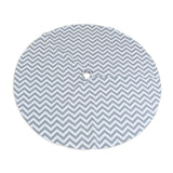 Zig Zag Ash 53-inch Round, Hemmed Tree Skirt