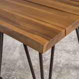Zion Outdoor Acacia Wood Industrial Side Table (Set of 2) by Christopher Knight Home