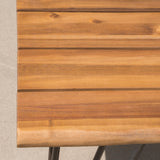 Zion Outdoor Industrial Acacia Wood Square Coffee Table by Christopher Knight Home