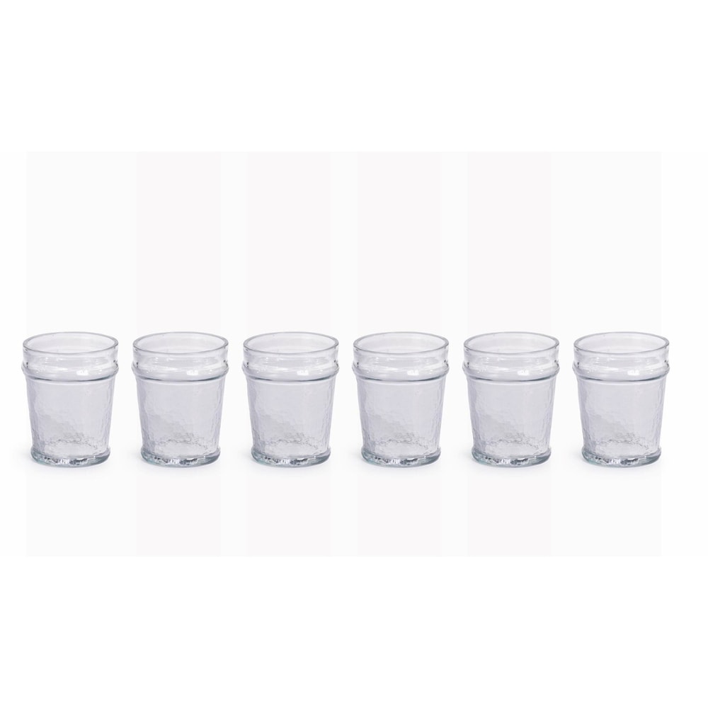 "Garan" Hammered Glass Old Fashioned Glass (Set of 6)