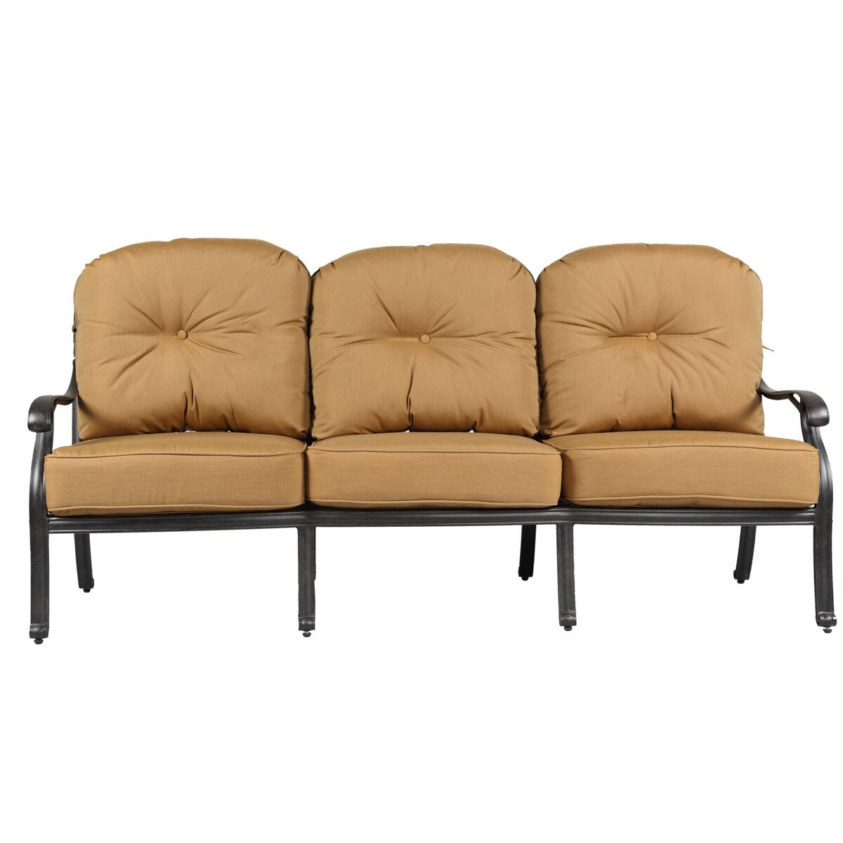 Zoe 81 Inch Modern Sofa with Cushion, Padded Seat, High Back Design, Brown