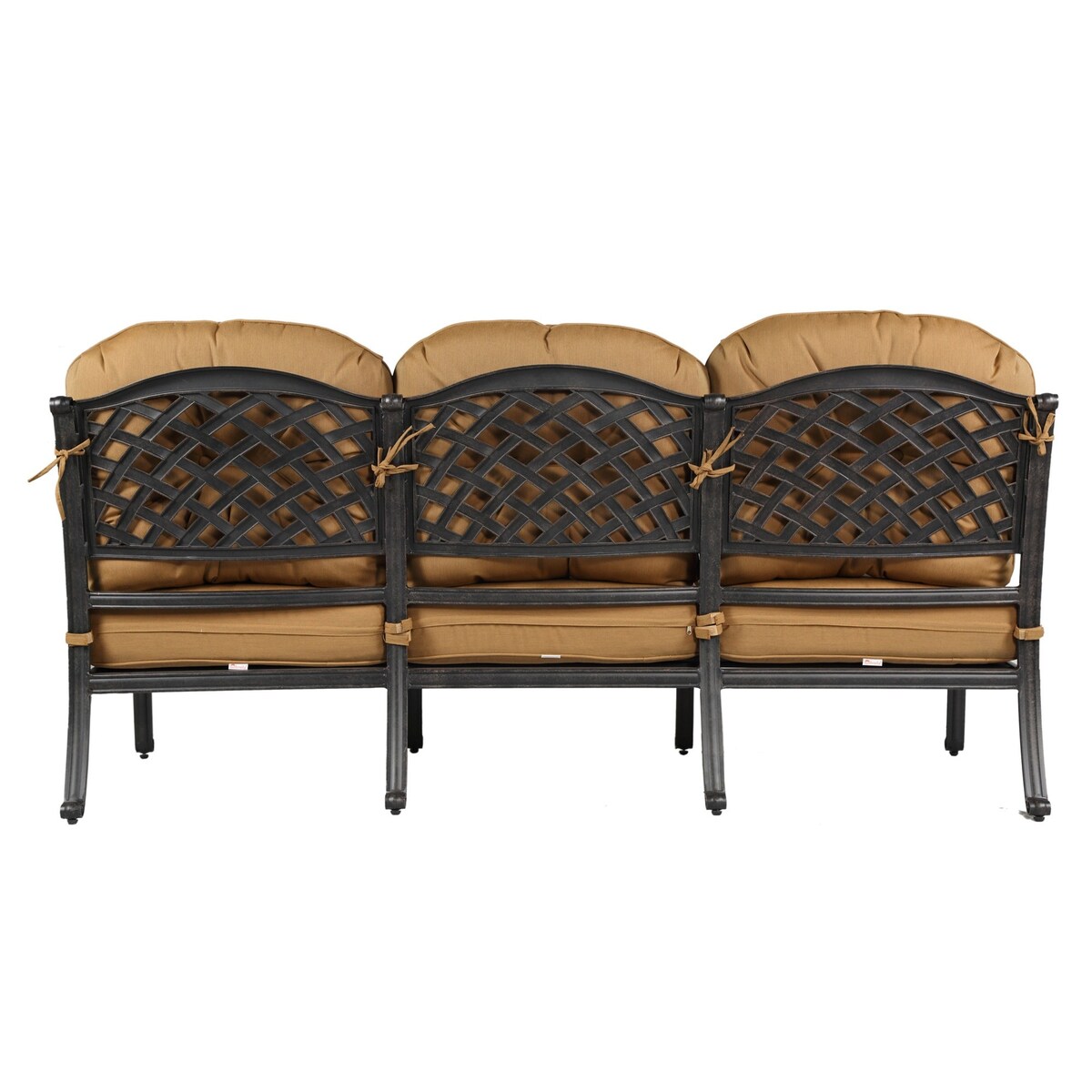 Zoe 81 Inch Modern Sofa with Cushion, Padded Seat, High Back Design, Brown