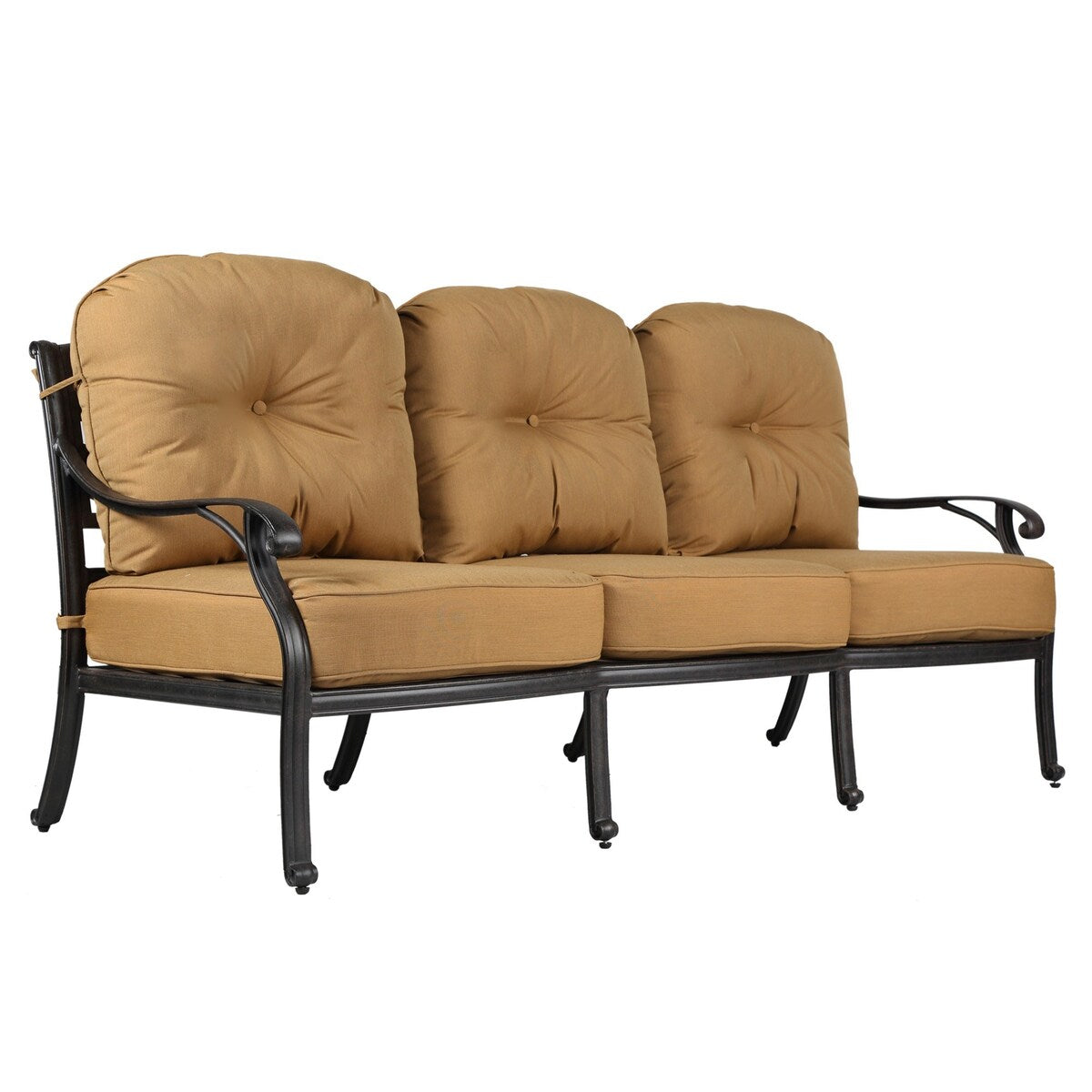 Zoe 81 Inch Modern Sofa with Cushion, Padded Seat, High Back Design, Brown