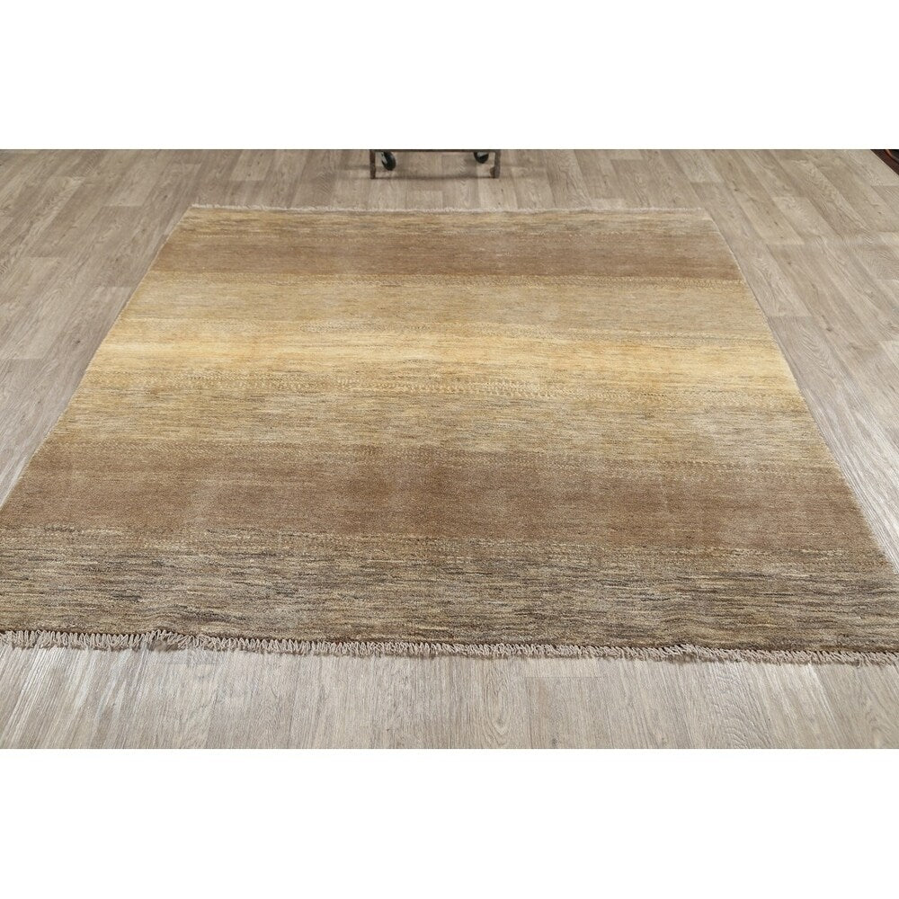 Zolanvari Gabbeh Persian Hand Knotted Traditional Area Rug - 6'3" x 6'6" Square