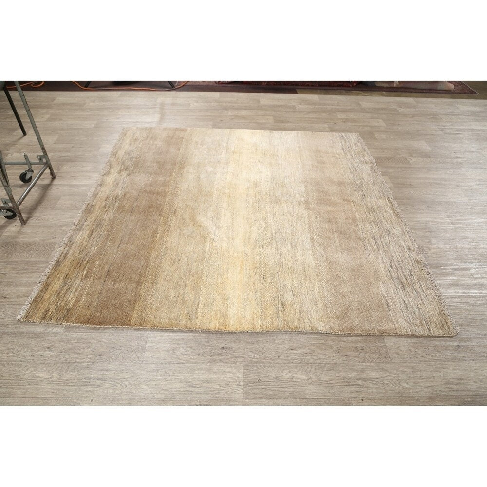 Zolanvari Gabbeh Persian Hand Knotted Traditional Area Rug - 6'3" x 6'6" Square