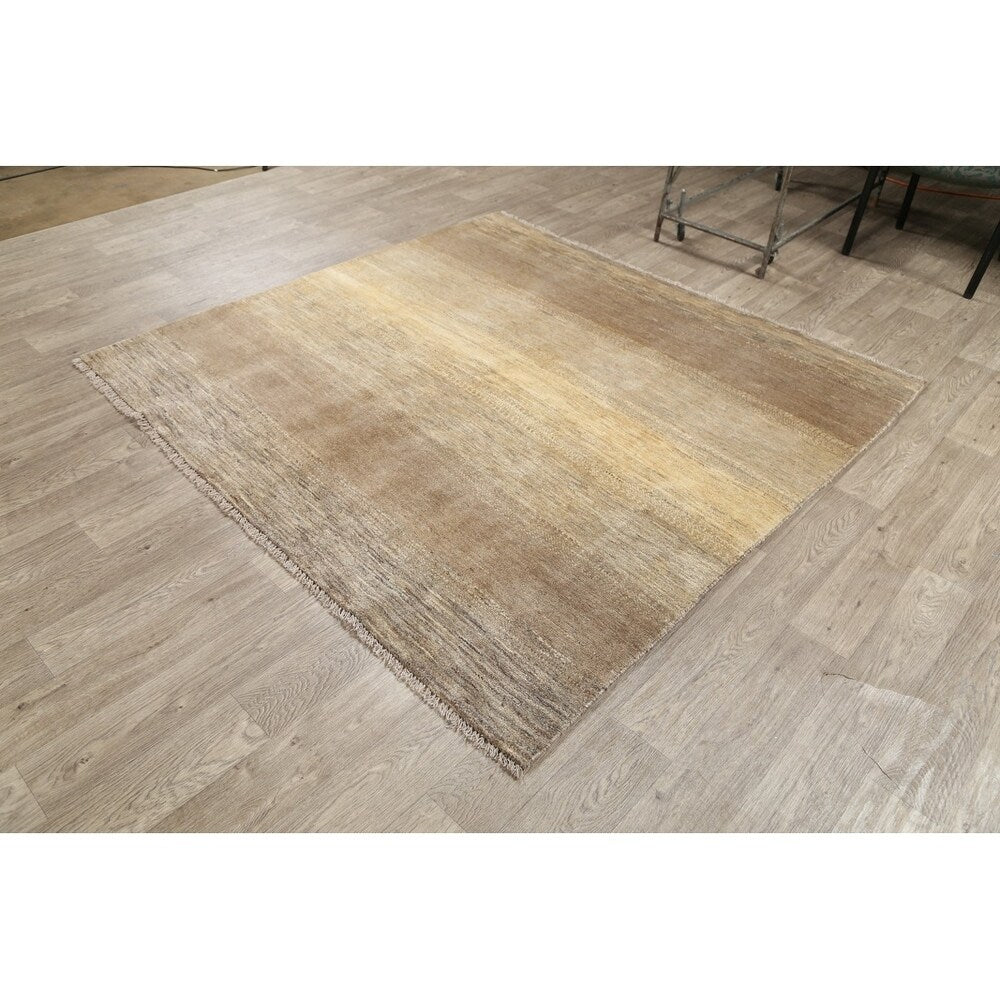 Zolanvari Gabbeh Persian Hand Knotted Traditional Area Rug - 6'3" x 6'6" Square