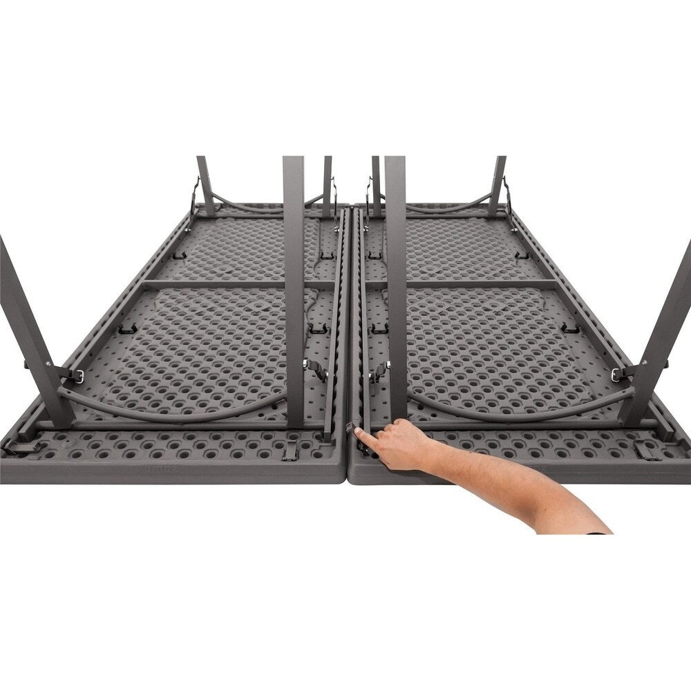 Zown Premium 48-inch Commercial 4-pack Folding Table and 4-pack Angle Folding Table Bundle