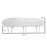 Zown Premium 48-inch Commercial 4-pack Folding Table and 4-pack Angle Folding Table Bundle