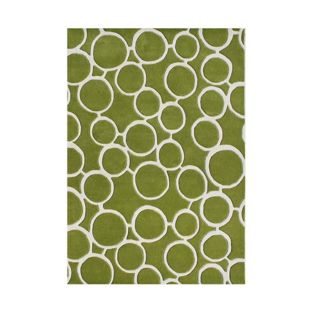 Alliyah Handmade New Zealand Blended Wool Green Area Rug - 5' x 8'