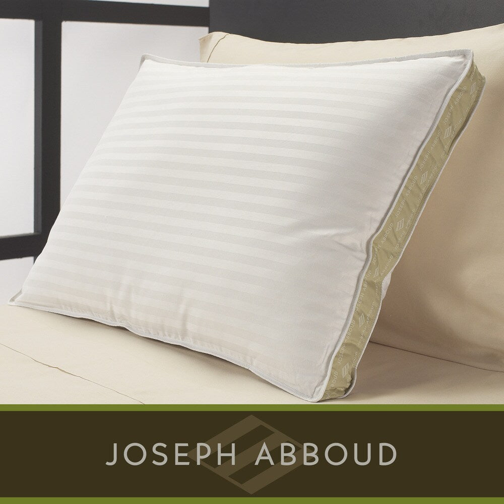 Joseph Abboud Luxury Damask Stripe White Down Pillow