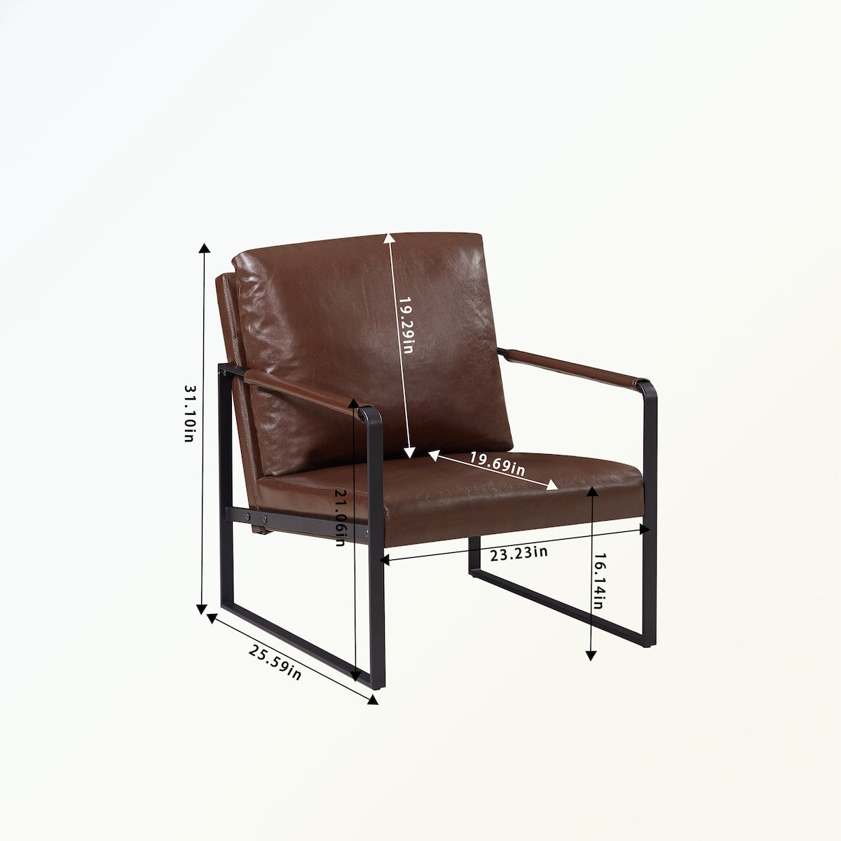 accent arm chair with Extra thick padded backrest and seat cushion
